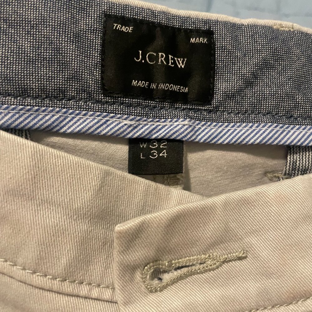 J. Crew slim fit stretch chinos | men's tan pant | 32W/34L